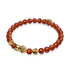 Bracelet Mini Pixiu Feng Shui | Élément FEU | Agate rouge x or 18 carats